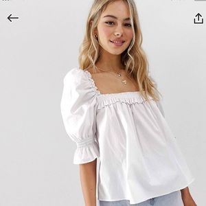 Asos Puff Sleeve Blouse